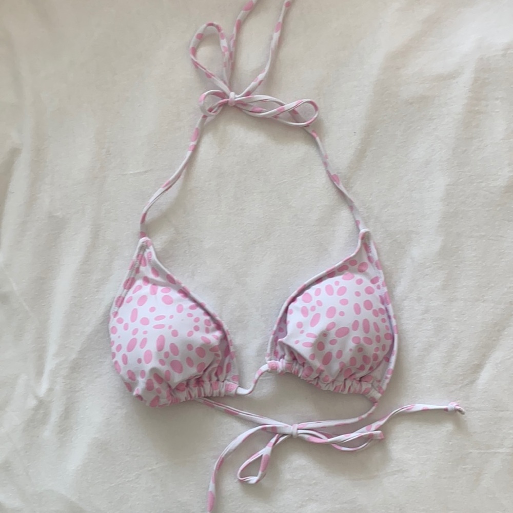 Strawberry Cow Print Bikini Top